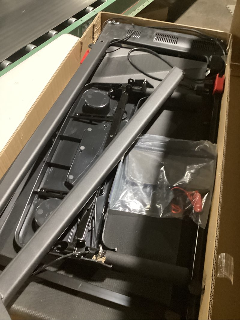 Condition photo showing As Is for Treadmill with 8% Incline, Walking Pad Treadmill with Handle Bar, Portable Folding Treadmills for Running and Walking, 3.0HP Brushless Motorized, 5 Layers Shock-Absorbing