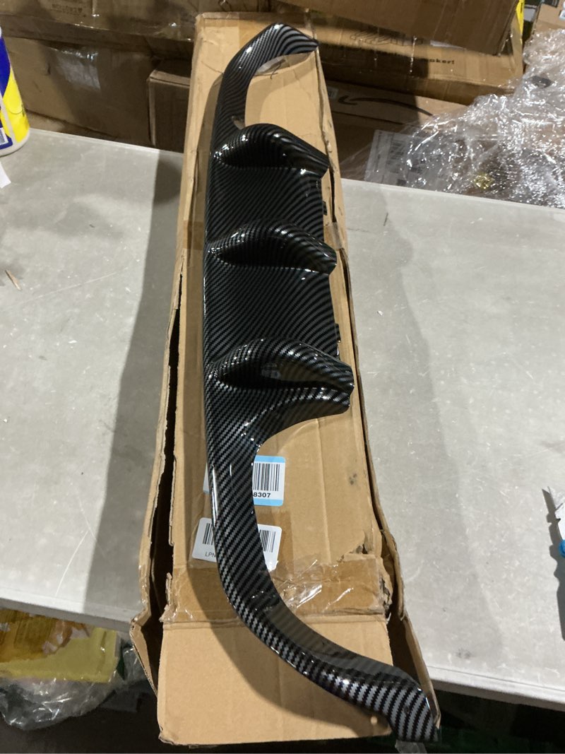 Condition photo showing Good Condition for xtt rear diffuer fits for infiniti q50 q50s base and sport bumper 2014 2015 2016 2017 carbon fiber rear bumper diffuser spoiler body kit