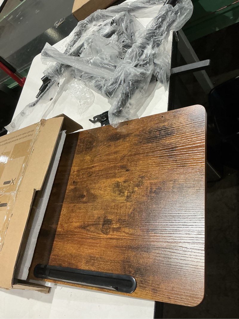 Condition photo showing Good Condition for folding tv tray adjustable dinner - trays for eating on couch wooden tables mate stand foldable desk with cup holder portable rustic 1