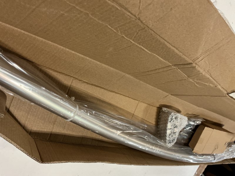 Condition photo showing Good Condition for curved shower curtain rod for bathroom, 40-72 inches adjustable curved shower rod, 0.9mm rustproof shower curtain rod with rotating brackets for extra shower space, need to drill, brush nickel