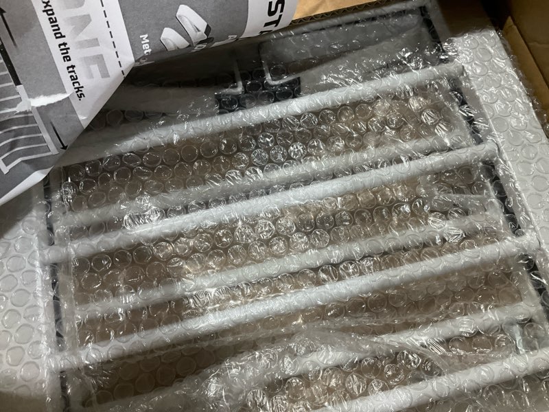 Condition photo showing Good Condition for White Metal Dog Gate for Small Dogs - 13.3" Short Freestanding Puppy Gate with Retractable Sliding Rail, No Installation, Indoor/Outdoor Use, Foldable & Portable Pet Barrier H:13.3" / W:16.5"-31"