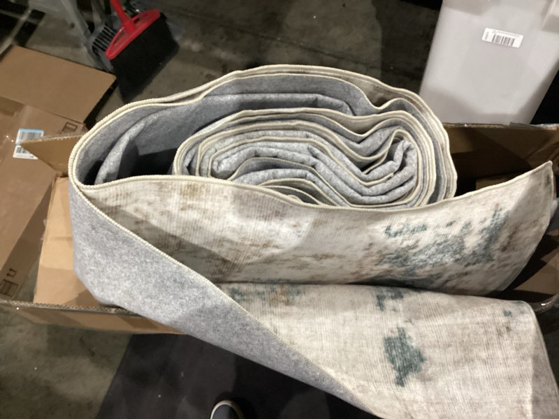 Condition photo showing Good Condition for 9x12 area rugs for living room, non slip machine washable vintage rugs, low pile lightweight large rug for bedroom, dining room, home office beige beige 9' x 12' (rectangular)
