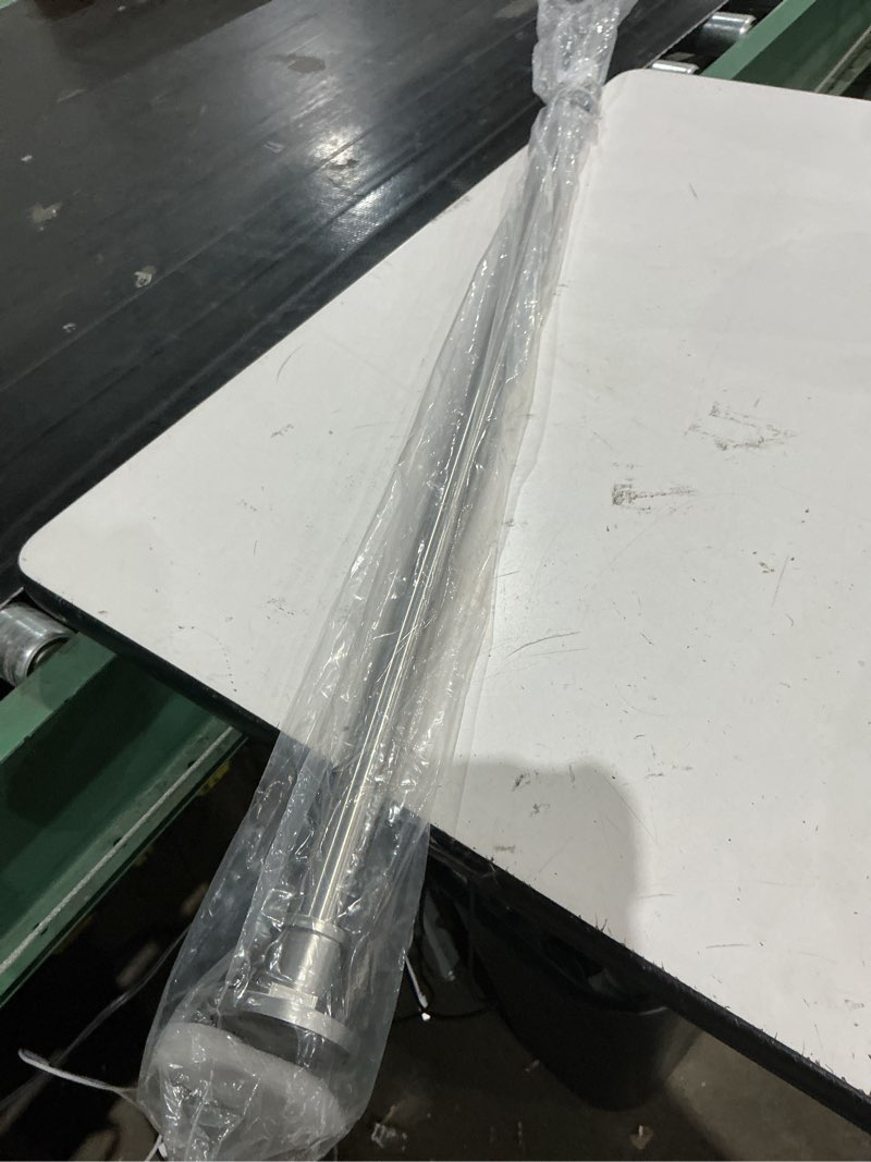 Condition photo showing As Is for briofox industrial shower curtain rod - 2-in-1 design tension curtain rod - never rust non-slip 43 to 72 inch 304 stainless steel, brushed nickel window curtain rod 43-72 inches brushed nickel