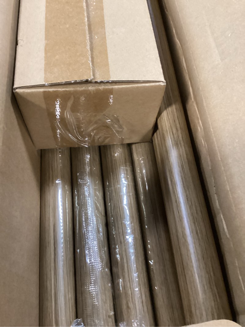Condition photo showing New/Like New for qdwis boho wood curtain rods for windows 48 to 84 inch,1" adjustable heavy duty window curtain rod with imitation wood grain finials,rustic decorative drapery rods set,size:36-88'',weathered wood 36'' - 88'' (1 pack) weathered wood