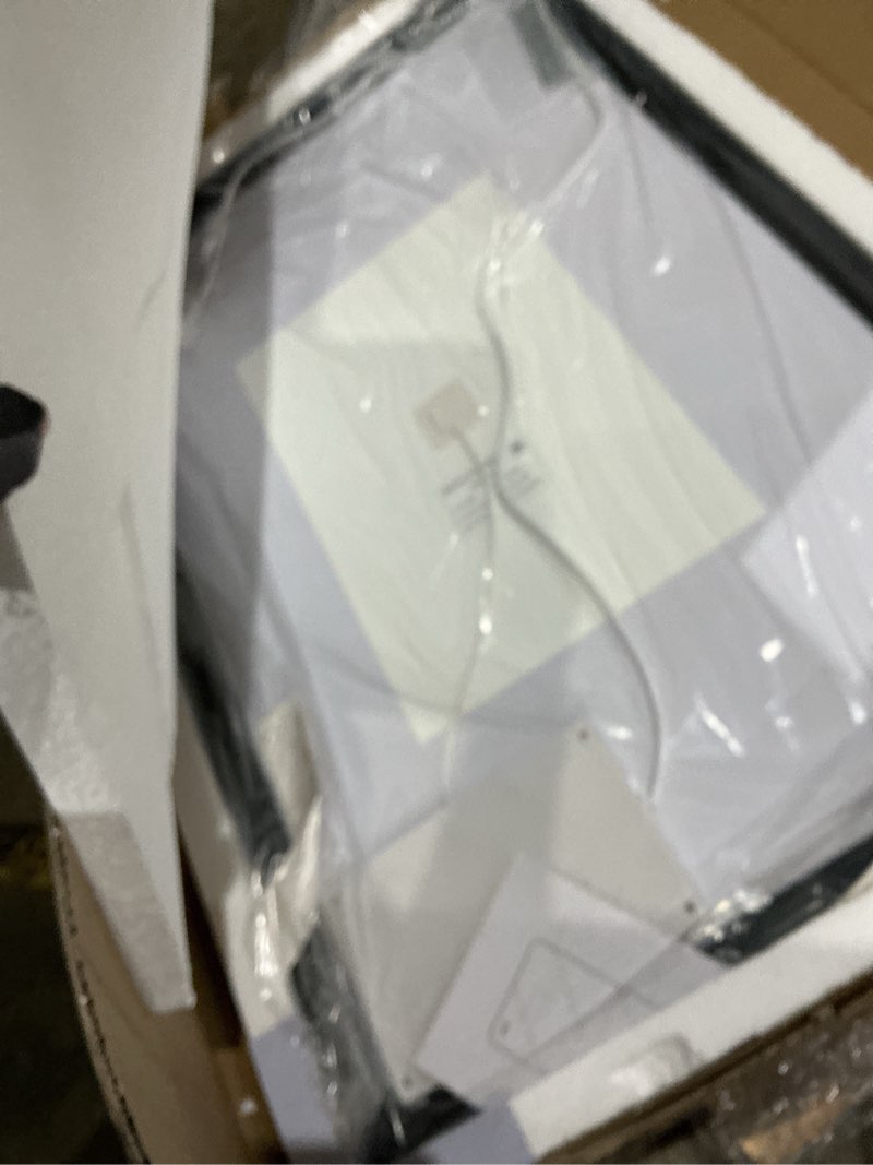 Condition photo showing Good Condition for 24x36 inch led bathroom mirror with lights, black metal framed led mirror for bathroom, 3 colors and stepless dimmable wall mounted lighted bathroom vanity mirror, anti-fog, memory black 24"l x 36"w