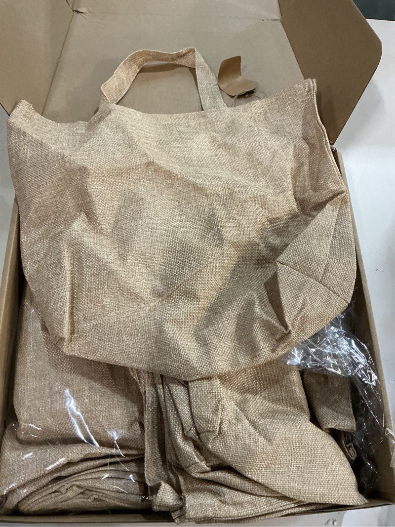 Condition photo showing New/Like New for aliceset 24 pcs mini burlap tote bags with handles reusable burlap gift bags with tags small wedding welcome bridesmaids jute bag bulk for party supplies diy craft (6.3 x 6.3 x 2.8 inch,light brown)