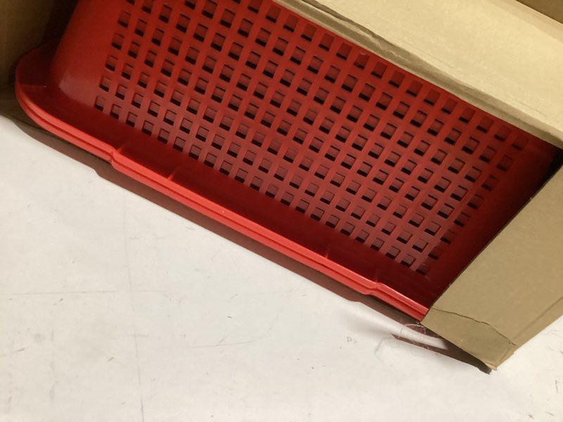 Maxdot 2 Pcs 18.7 x 14.4 x 5.5 Inches Large Plastic Colander for Kitchen Rectangle Perforated Strain