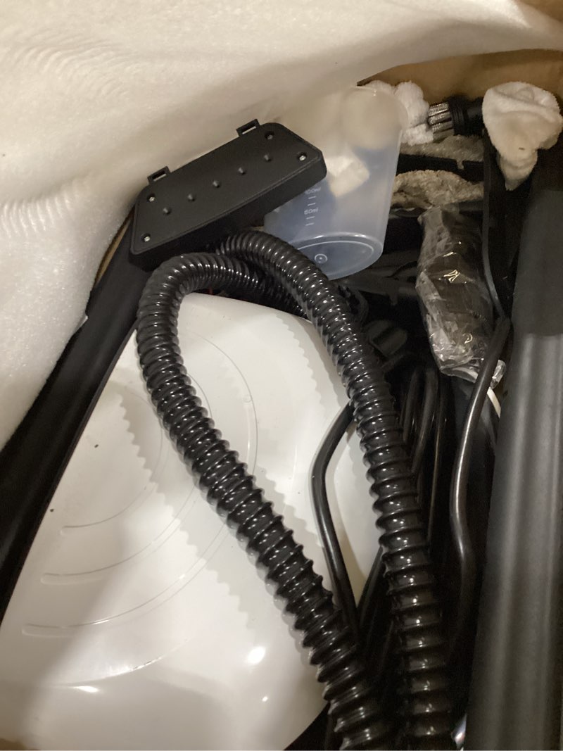 Condition photo showing As Is for waitbird 4.5 bar 300°f steam cleaner for bathroom, kitchen, floor & grout | ease of use| quick heat up | large water tank | quiet operation | safety lock | 21 accessories for tiles, toilets & stovetop white