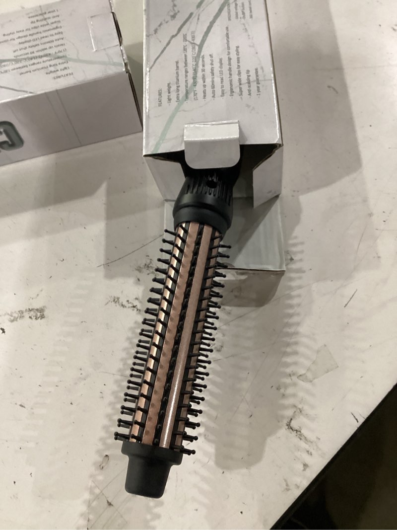 Condition photo showing Good Condition for thermal brush 1 inch curling iron volumizing heated round brush ceramic tourmaline heated hot, multifunctional styler curling wand (rose gold, 1 inch)