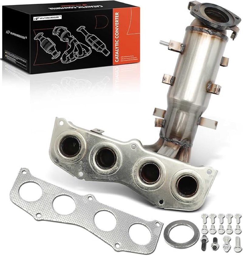 a-premium front exhaust manifold catalytic converter kit direct-fit compatible with toyota camry 2002-2006, solara 2002-2006, 2.4l, epa compliant