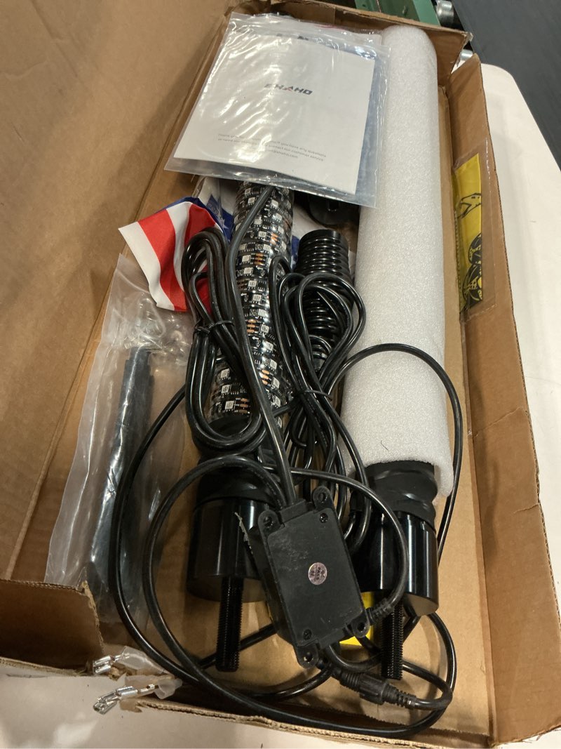 Condition photo showing Good Condition for ehaho 2pcs 2ft fat whip lights for utv atv with spring base, led fatty whip light w/rocker switch & 6 flags, brighter spiral chasing lighted antenna whip with app & remote control for rzr sxs can-am