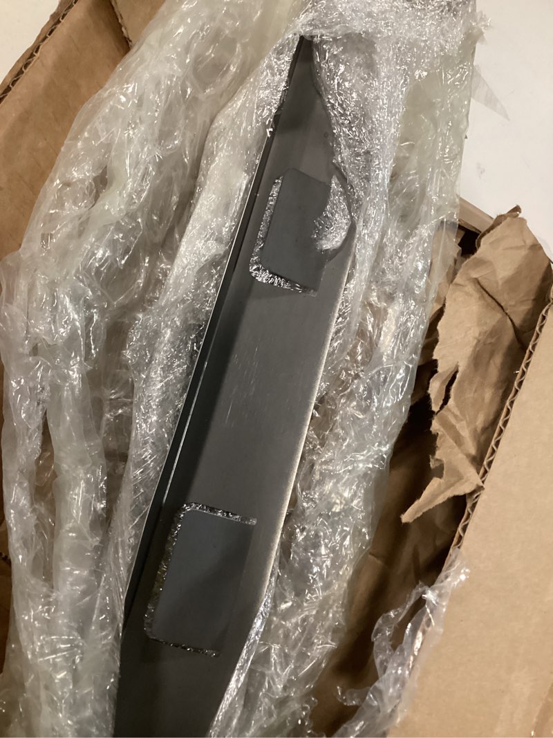 Condition photo showing Good Condition for Stove Gap Covers 316 Stainless Steel Stove Gap Filler Oven Side Gap Filler Between Stove and Counter Slide in Range Trim Kit for Kitchen 2 Pack(23.6-26” Shiny Black) 23.6" to 26" Shiny Black
