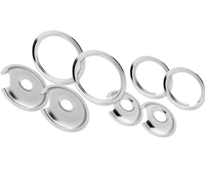 Smart Choice Chrome Drip Bowl Trim Ring Set Electric Range Element Replacement