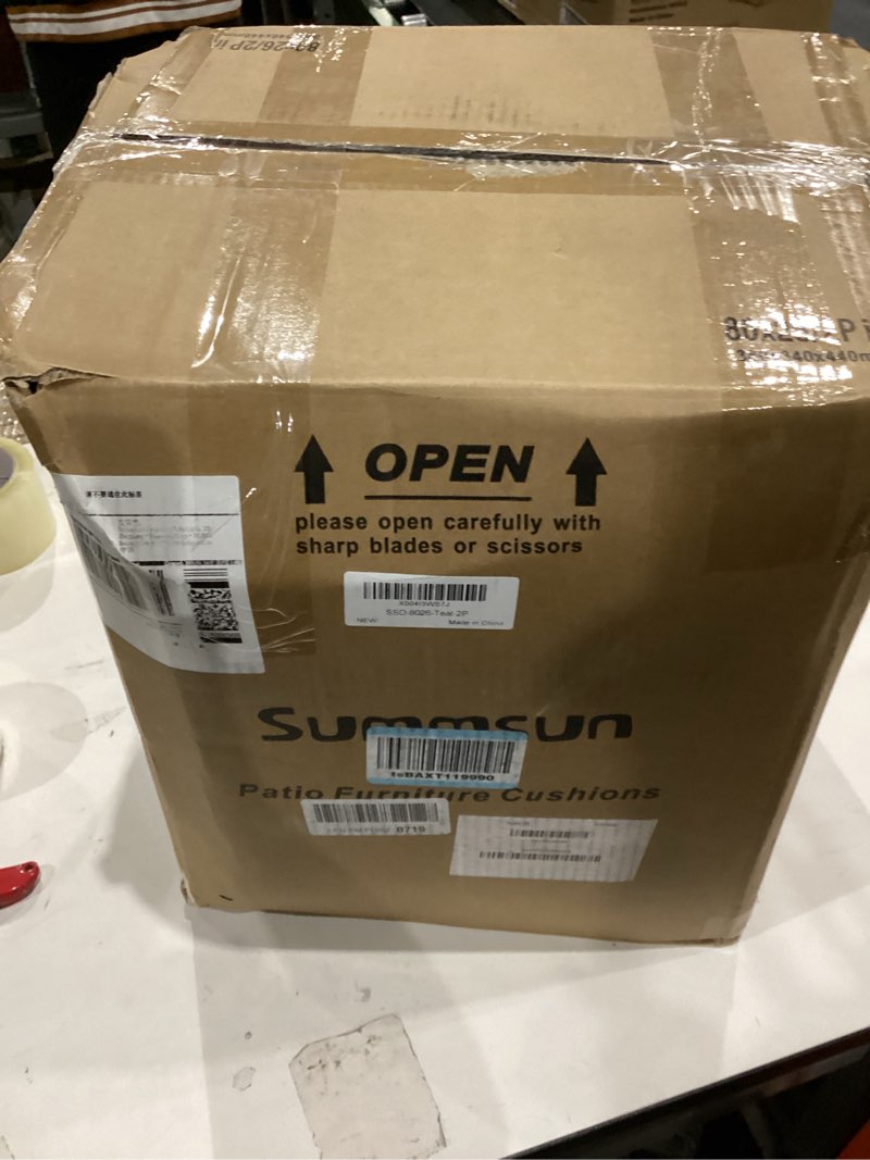 Condition photo showing New/Like New for Chaise Lounge Cushions Outdoor Set of 2 - Waterproof and Fade Resistant Sun Lounger Replacement Cushions - Patio Lounger Pads with Removable Cover for Pool, Deck, Lawn, 80 x 26 x 3 Inch, Teal 80" x 26" x 3“ | 2 Pack Teal