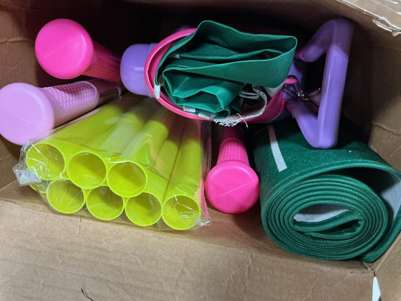Condition photo showing Good Condition for Liberry Toddler Golf Set for 2 3 4 Years Old Girls Boys, Upgraded Kids Golf Cart with Golf Cornhole Board & Putting Mat, Indoor and Outdoor Golf Toys Birthday Gift, Pink