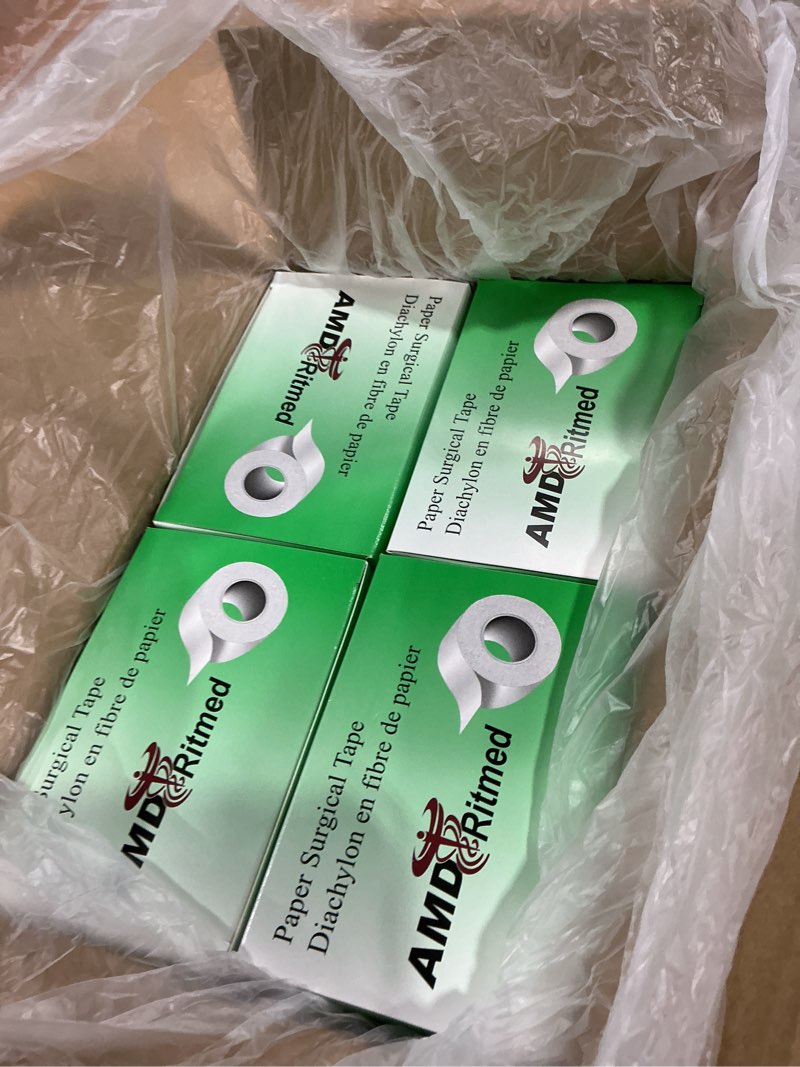 Condition photo showing New/Like New for tape adhesive paper surgical tape diachylon en fibre 6rolls x12=72 rolls