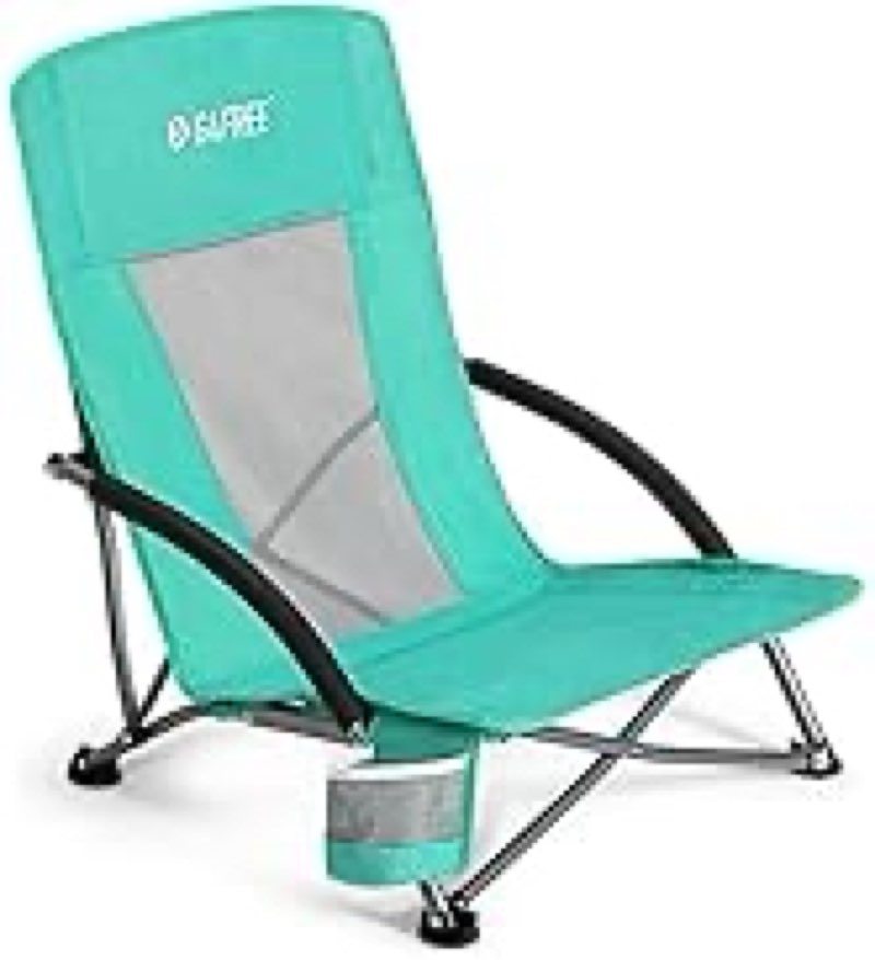 G4Free Beach Chair Folding Portable Beach Backpack Camping Chair for Adults with Mesh Back