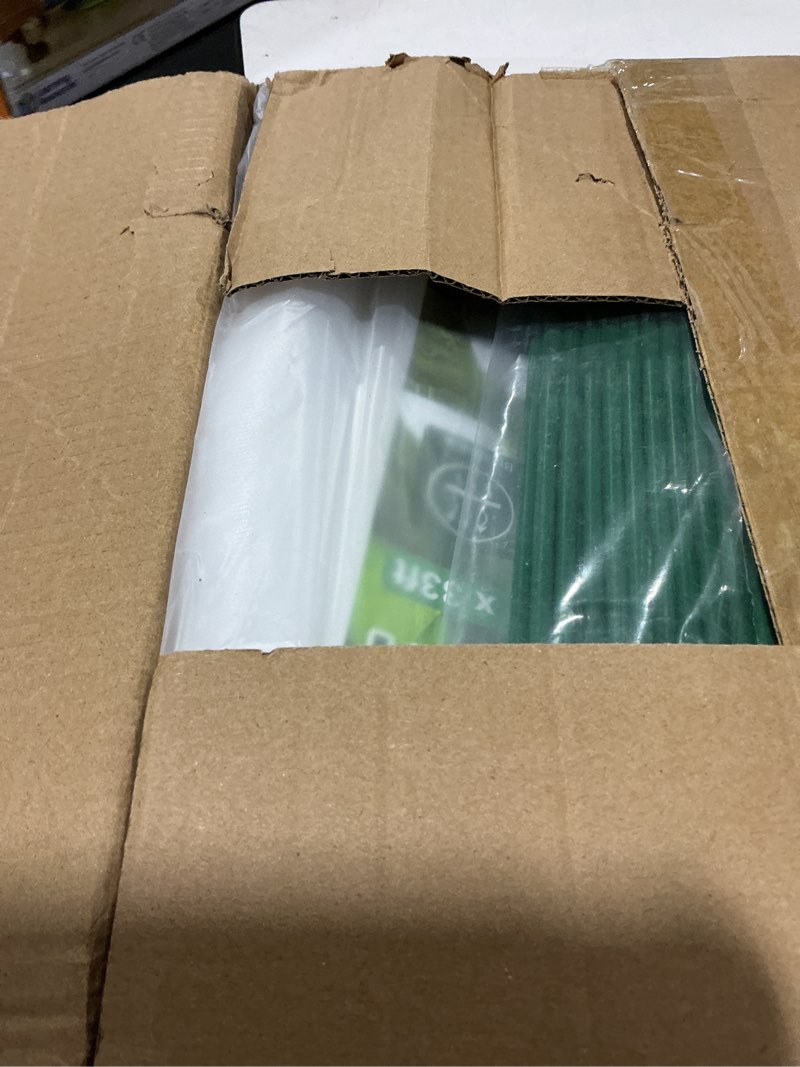 Condition photo showing New/Like New for klewee garden netting kit for raised beds, 10 x 33 ft ultra fine mesh netting and 6 sets fiberglass garden hoops, garden bed row covers for plants vegetables from animals barrier insects bugs