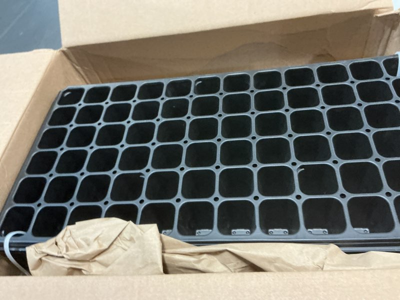 Condition photo showing Good Condition for deep 72 cell seedling trays, thick durable 72 cell plug tray big cell seed trays for 1020 flat trays germination (10-pack, 21.25"×11", 2.36" height, high) black 72 cells-deep-10p