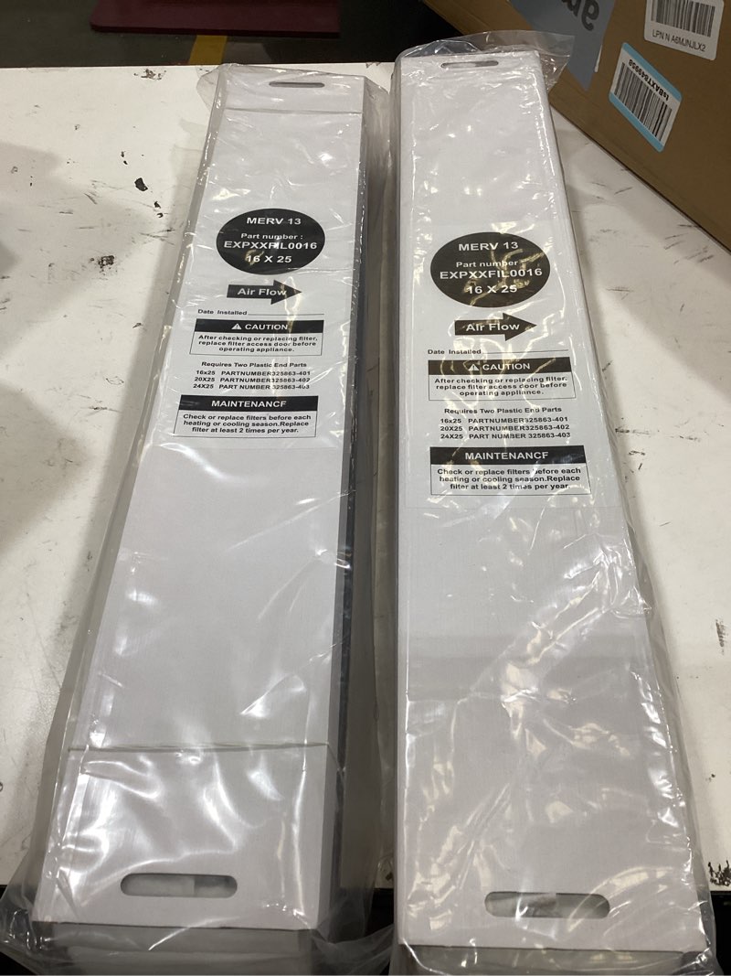 Condition photo showing Good Condition for 2-pack expxxfil0016 16" x 25" x 5" filter compatible with carrier & bryant ez flex expxxfil0016 heating and cooling system, with merv 13 filters media