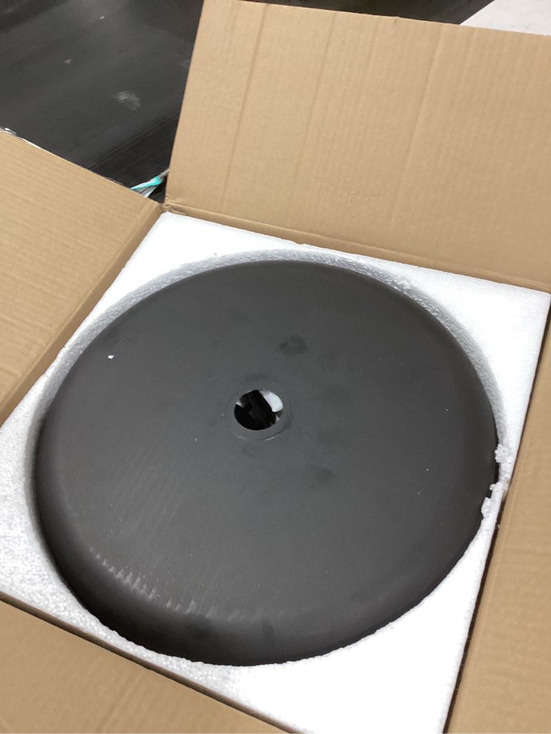 Condition photo showing New/Like New for Industrial Pendant Light, Rubber Wood Dome Hanging Lamp with 15.8" Hammered Metal Shade, Black Modern Light Fixtures for Kitchen Island, Living Room,Restaurant,Farmhouse Dining Room, Bedroom, Hallway 15.8in