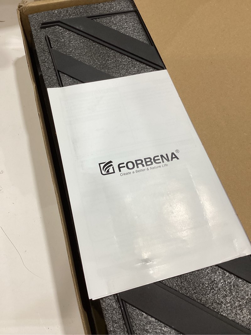 Condition photo showing Good Condition for Forbena Black Floating Shelves Bathroom Set of 3, Wooden Wall Book Shelves, Rustic Shelf for Storage, Bathroom Organizer, Living Room, Kitchen, Office (Black) 17 Inches Black