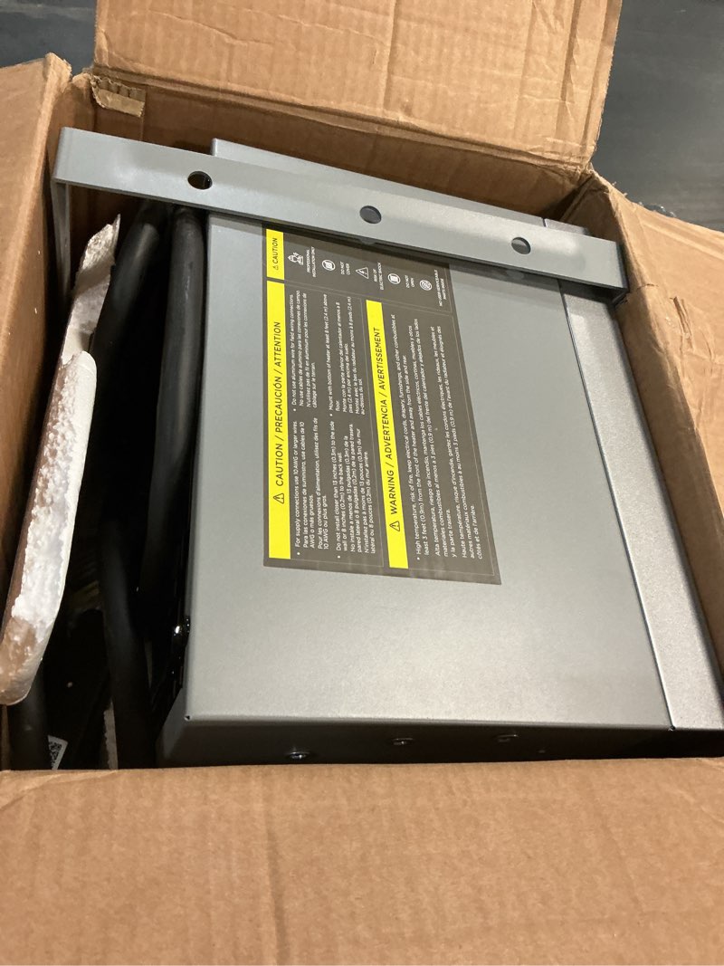 Condition photo showing Good Condition for inokraft 5,000w electric garage heater, wire: 10 awg, plug: nema 14-50r, remote, ceiling mount, digital thermostat, 240 volt hardwired, 12-hour timer, overheat protection, eco mode, ideal for garage