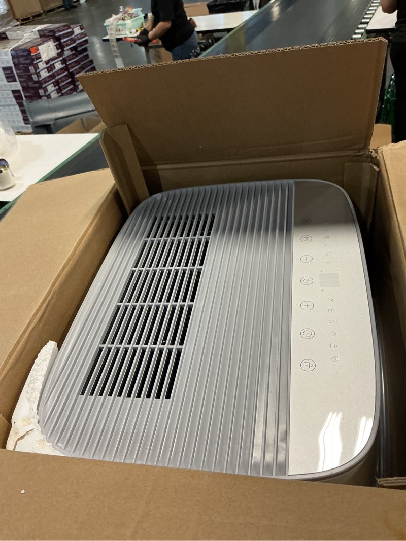 Condition photo showing As Is for goveelife dehumidifier for home 4,500 sq. ft. 50 to 137 pint with pump, drain hose, smart dehumidifier for basement with humidity control, auto shut off/defrost, 5 modes, bedroom, bathroom, garage with wifi & pump