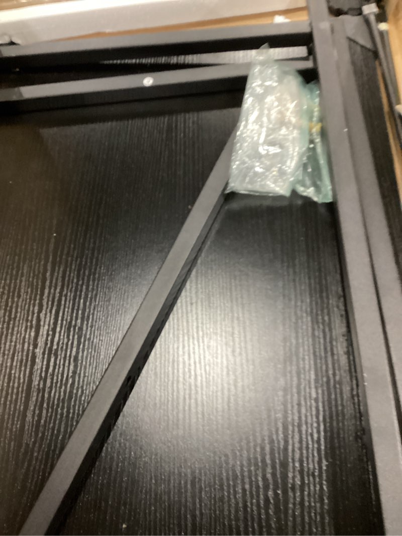 Condition photo showing Good Condition for similarly  dum  small computer desk for home office, modern study work table simple style for bedroom, writinchg desks with x-shaped reinchforcement, wood brown 47 inch-1 pack wood brown