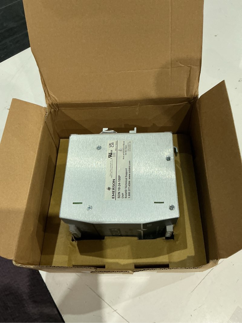 Condition photo showing Good Condition for emerson solahd sdn10-24-100p 10a 24v 240w din rail power supply plc