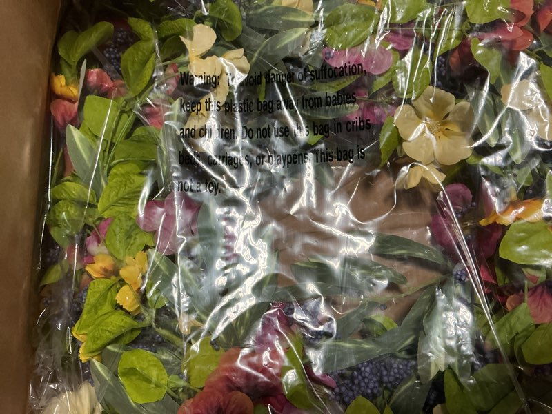 Condition photo showing New/Like New for 20 inch spring summer wreaths for front door floral wreath with colorful wildflowers,eucalyptus leaves,olive leaves,small berries for indoor outdoor farmhouse home wall window festival decoration colorful flowers