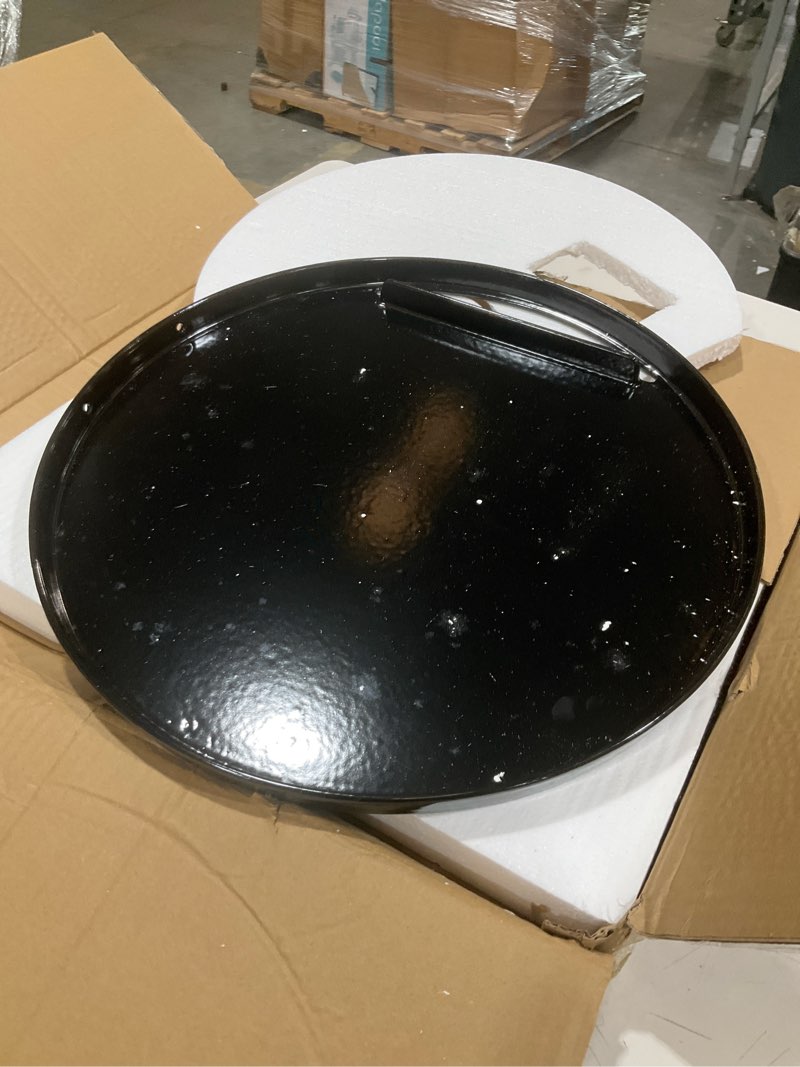 Condition photo showing Good Condition for heavy cast iron cooking griddle for bge l, big green egg large, kamado joe classic i ii iii 18" charcoal grill for vision grill vgkss-cc2, b-11n1a1-y2a 18.2" x 18.2" x 1.2"