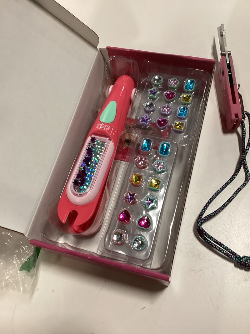 Condition photo showing New/Like New for Hair Gem Stamper Kit, Bling Hair Jewels for Girls Toys, Hair Styling Tool with Reusable Shining Diamonds, Birthday Gifts Toys for Girls Ages 3 4 5 6 8-12 Red
