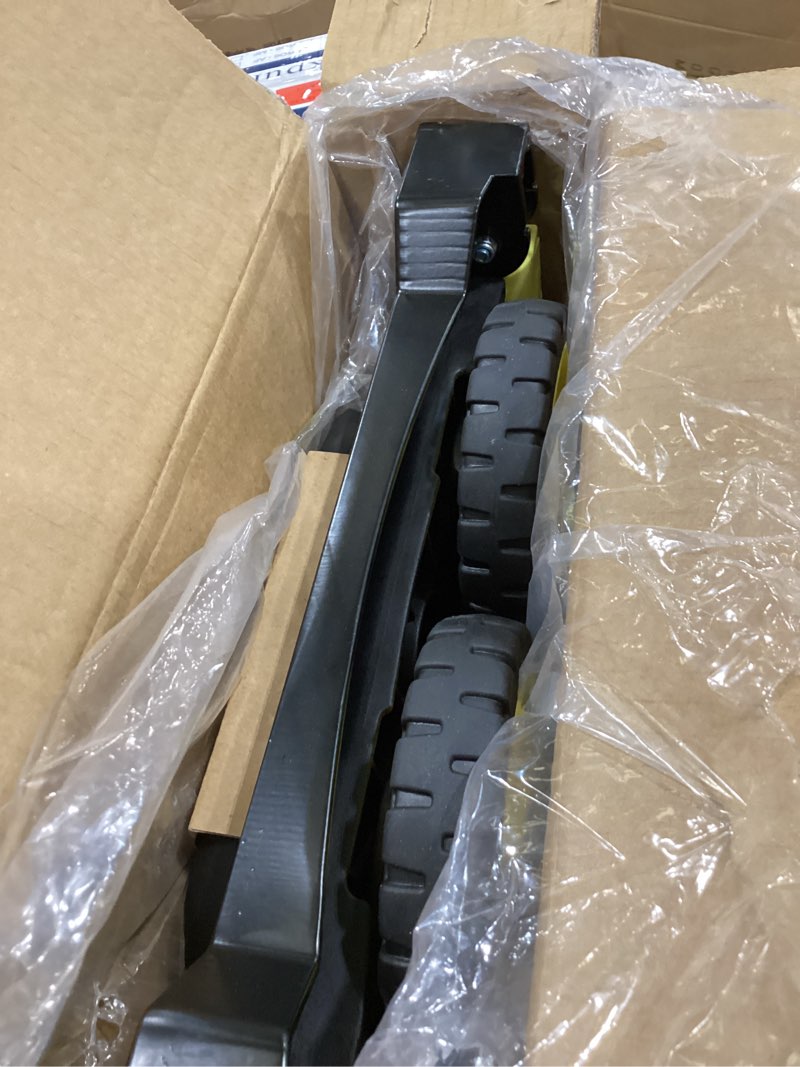 Condition photo showing Good Condition for folding hand truck dolly, 330lb convertible 4 to 2 wheel moving cart,yellow | dolly cart with retractable, aluminum alloy & cast iron build, nylon wheels,compact fold,for moving,office,delivery,outdoor 330lb yellow