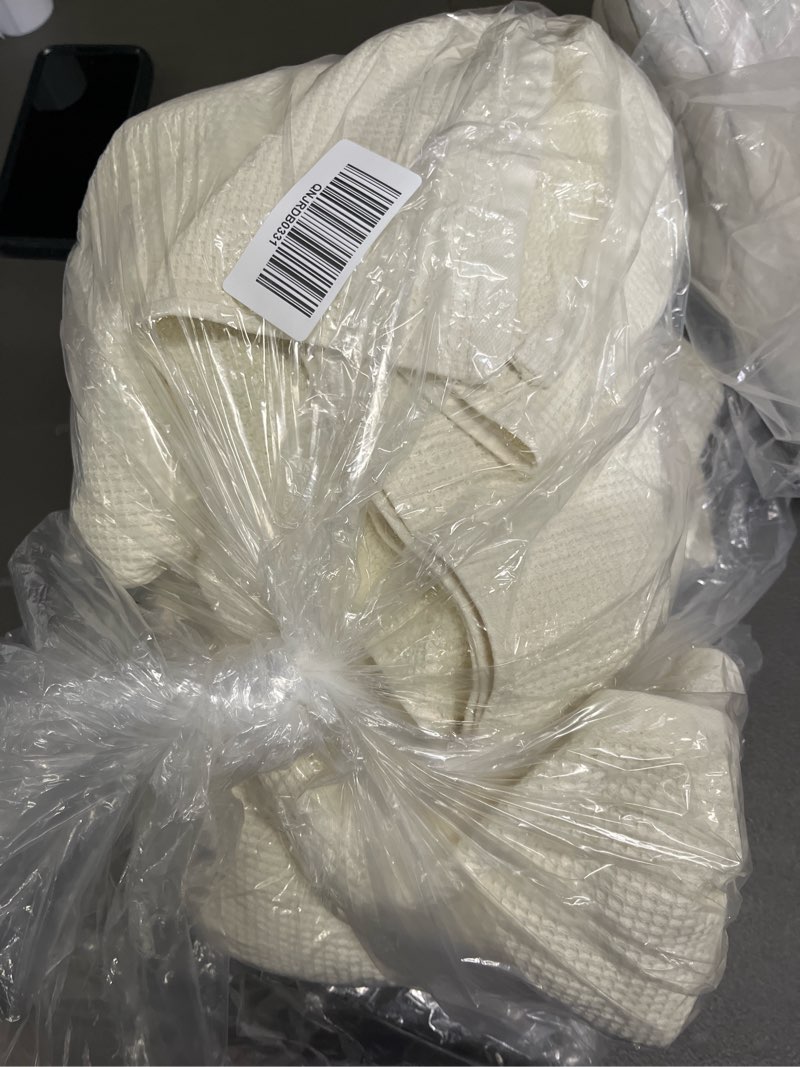 Condition photo showing Good Condition for waffle terry bath sheet (set of 2), one size, ivory