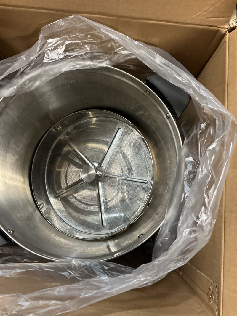 Condition photo showing As Is for sybo sr-cp-100b commercial grade stainless steel percolate coffee maker hot water urn for catering, 100-cup 16 l, metallic 16l metallic