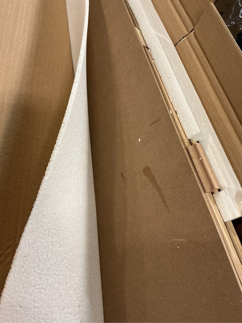 Condition photo showing As Is for 2000 Pieces Rotating Puzzle Board with 4 Drawers,40.16"x28.5" Portable Wooden Jigsaw Puzzle Table with Lazy Susan Spinning Cover for Adults Wooden-4 Drawers Large-2000pcs