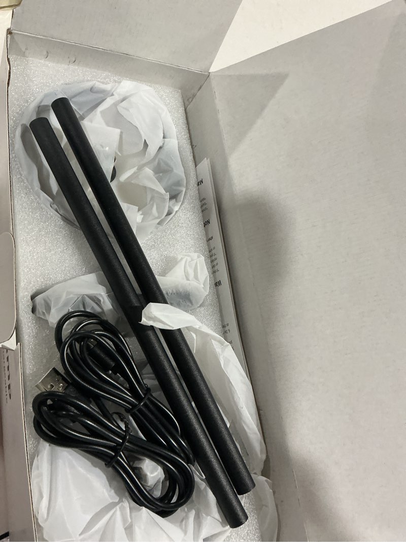Condition photo showing As Is for kdg 2 pack cordless table lamp, portable led desk lamps, 5000mah battery operated, 3 color stepless dimming up, for restaurant, bedroom, outdoor camping, coffee shop, night light, rechargeable (black) black-2
