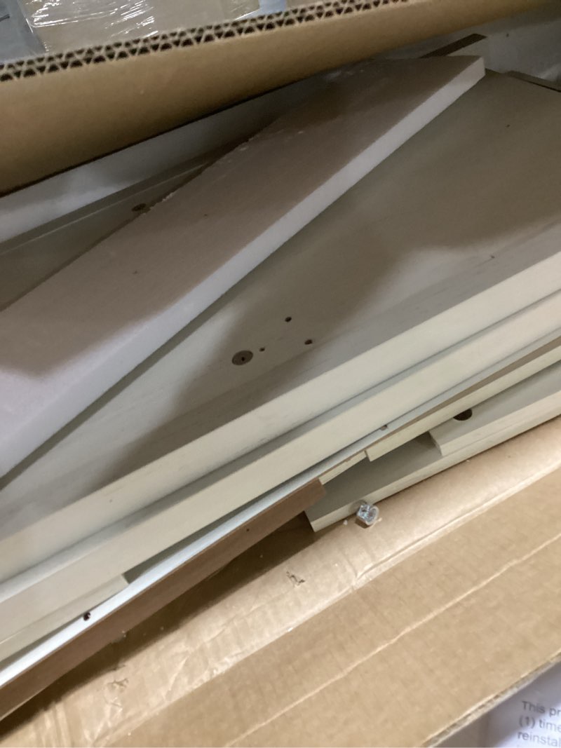 Condition photo showing Good Condition for similar to farmhouse 3 drawer dresser, tall nightstand with charging station, 27.6 inch wide end side table with 3 drawers, large bedside table for bedroom, white and walnut