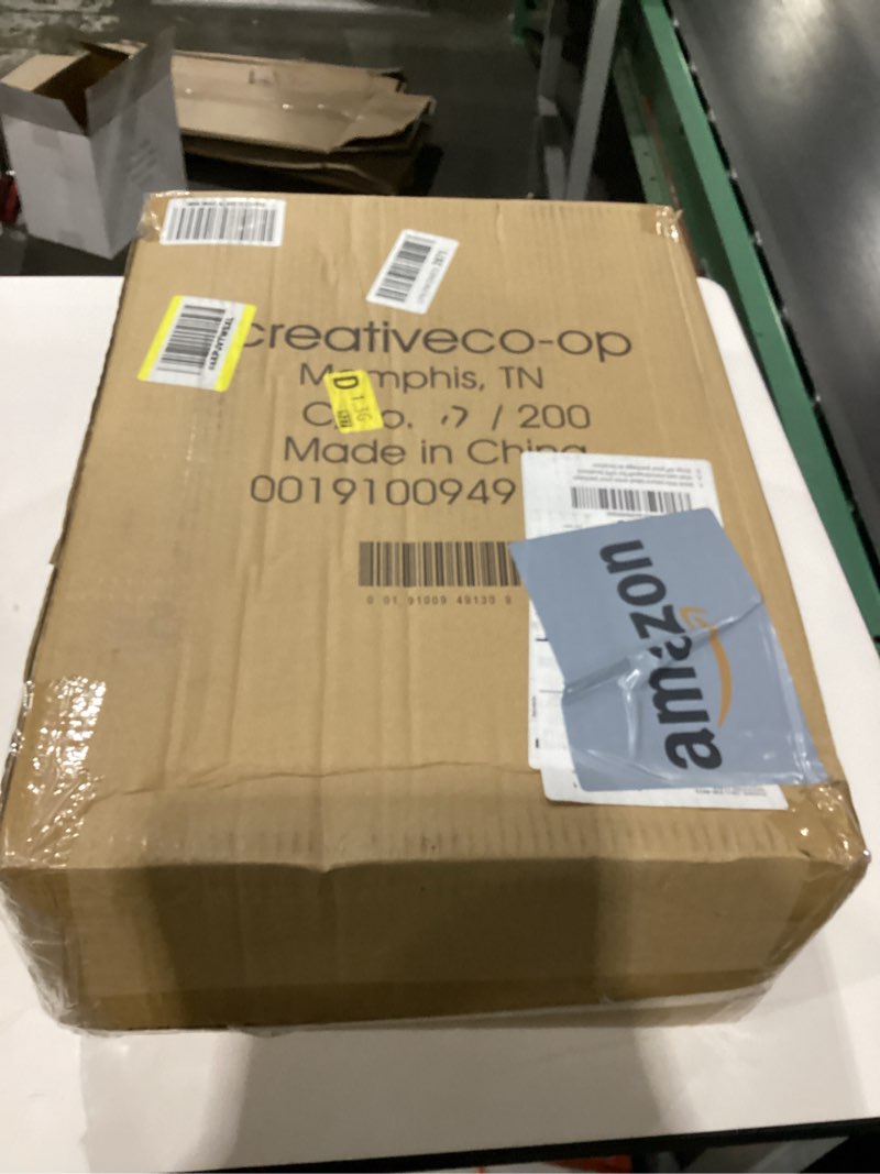 Condition photo showing New/Like New for Creative Co-Op Rattan and Metal Wall Sconce, Brushed Brass