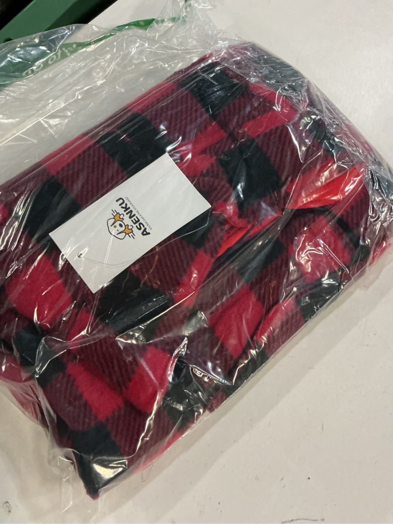 Condition photo showing Good Condition for (Size:XXL)ASENKU Dog Winter Coat, Fleece Doggie Jacket Plaid Reversible Vest Waterproof Windproof Cold Weather Clothes for Small Medium Large Dogs(Red 2XL) XX-Large Red