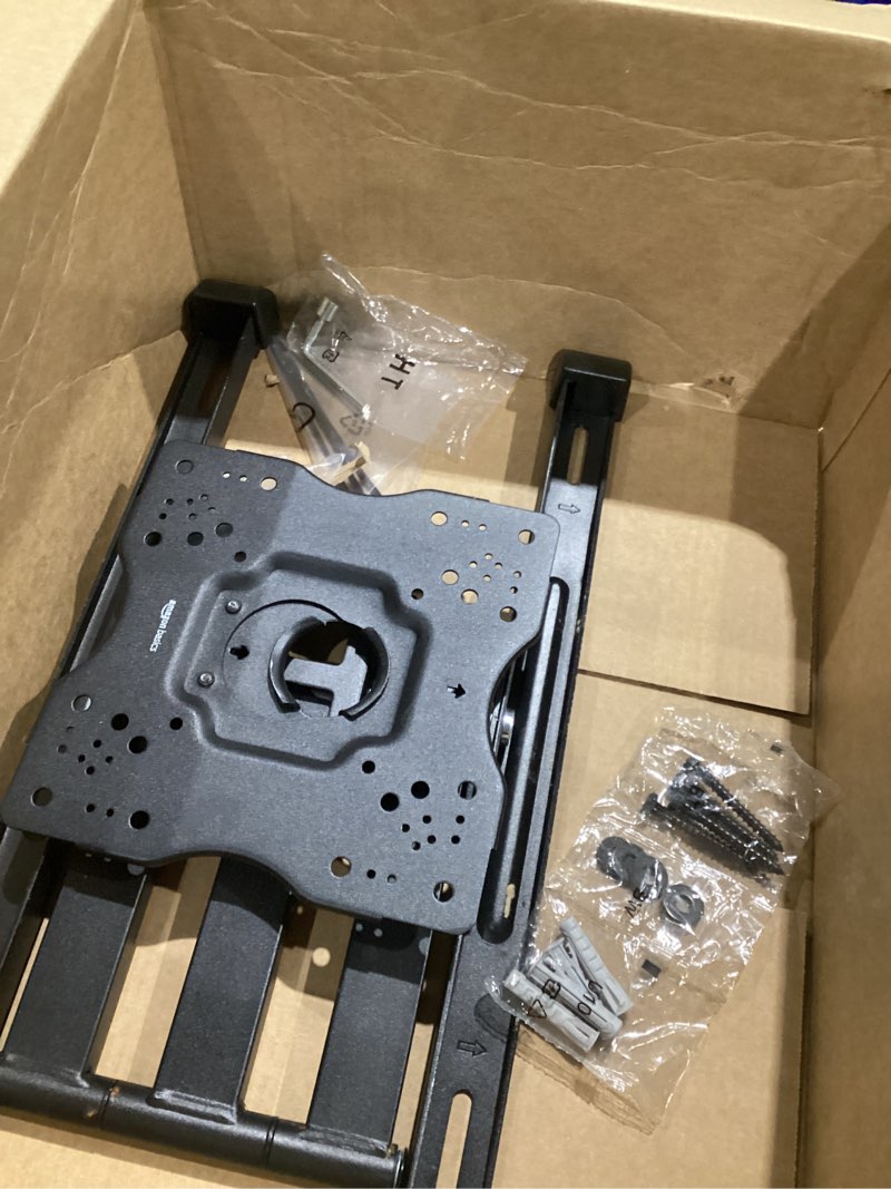Condition photo showing Good Condition for amazon basics full motion tv wall mount with horizontal post installation leveling for 32" to 86" tvs, black full motion articulating