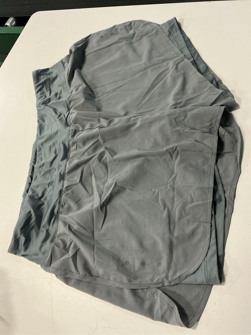 Condition photo showing Good Condition for ksmien women's 2 in 1 running shorts - lightweight athletic workout gym yoga shorts liner with phone pockets xx-large light grey