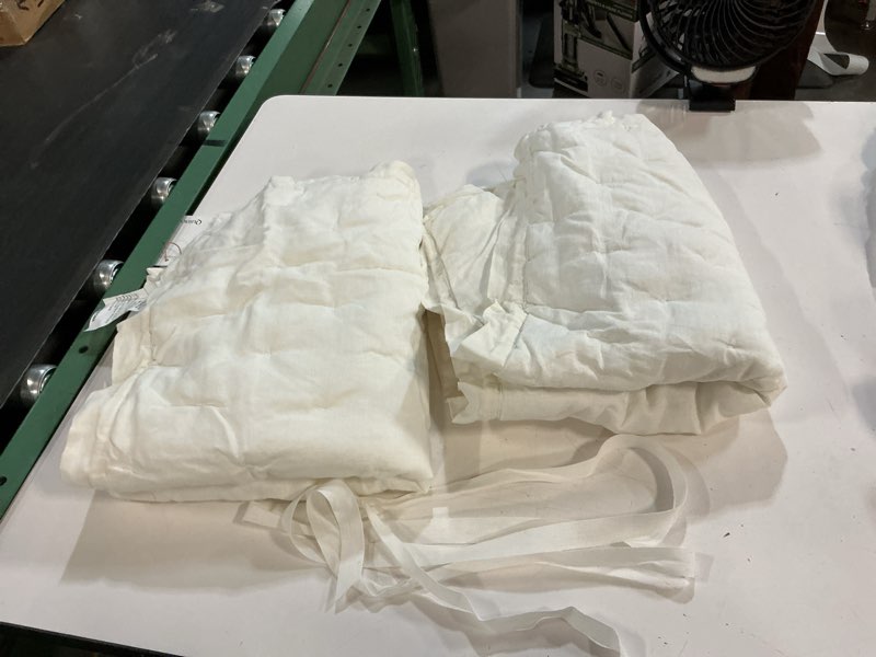 Condition photo showing Good Condition for quince european linen double flange sham set 20x26 color  lvory