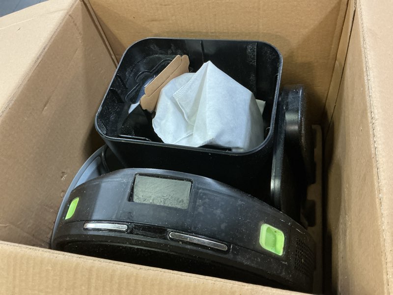 Condition photo showing As Is for iRobot Roomba 104 2in1 Vacuum & Mop Robot - Self-Empties for 75 Days, Intense Power-Lifting Suction, Vacuums All Floors, Ideal for Pet Hair, LiDAR Smart Navigation Mapping, Mops Hard Floors Roomba 104 Combo