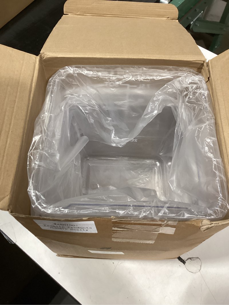 FoldTier 2 Pieces Square Food Storage Containers Polycarbonate Clear food Container with Lid Commerc