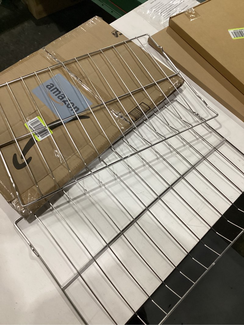 Condition photo showing As Is for 2 pcs wpw10179152 w10179152 range oven rack replacement for whirlpool oven part. wpw10179152 oven rack replaces wp4455488. 304 stainless steel wpw10179152 compatible with whirlpool oven accessories