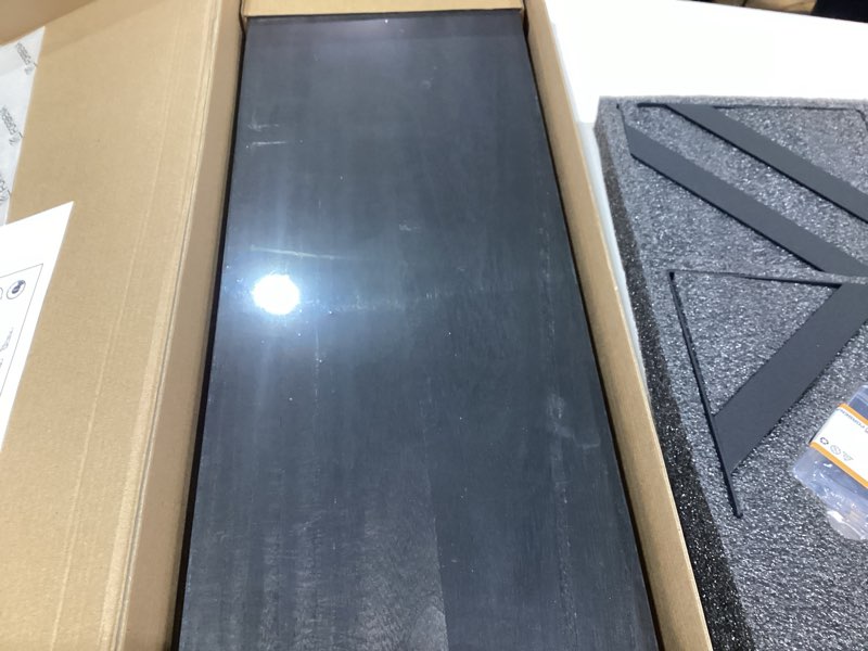 Condition photo showing New/Like New for Forbena Large Floating Shelves for Wall 24 Inch Long Set of 3, 8 in Deep Wall Bookshelf for Bedroom Living Room, Wooden Heavy Duty Hanging Book Shelves for Office Kitchen Closet Storage (Black) 24 Inches Black