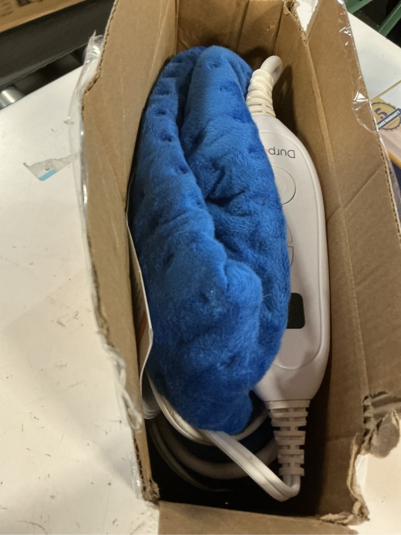 Condition photo showing Good Condition for heating pad for back pain relief - birthday gifts for women men 17" x 33" size extra large heat pad moist heat therapy for shoulders neck pain relief cramps arthritis relief sapphire blue