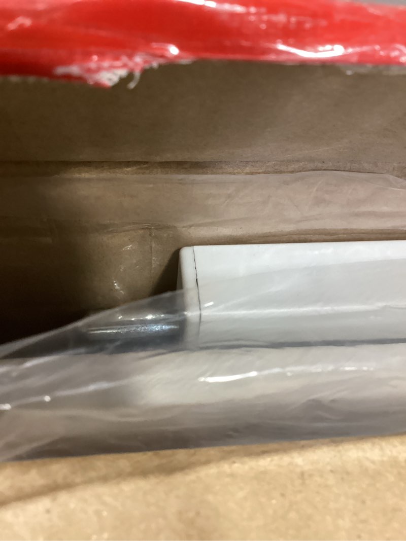 Condition photo showing New/Like New for babelio safety gate door fits for stairs, narrow and wide doorways with auto close, easy install, no drilling, pressure mounted for baby, child, pets, dog/puppy, 26''-40'', white white 30"tall 26"-40" wide